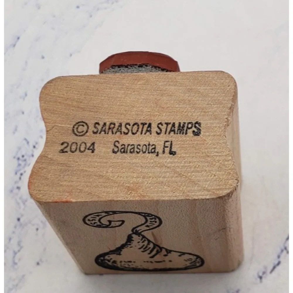 Sarasota Stamps Chocolate Kiss Candy Wood Mounted Rubber Stamp